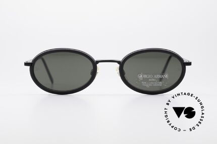 Giorgio Armani 258 Oval Vintage Sunglasses, classic OVAL metal frame with flexible spring hinges, Made for Men and Women