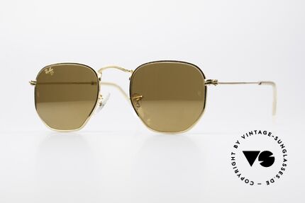 Ray Ban Classic Style III Diamond Hard Gold Mirrored Details