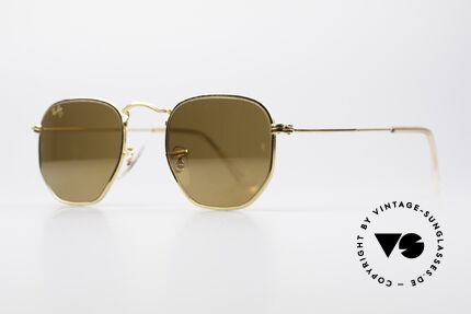 Ray Ban Classic Style III Diamond Hard Gold Mirrored, gold-plated luxury edition: Diamond Hard lenses, Made for Men and Women