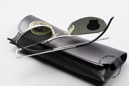 Ray Ban Deco Metals Oval Old B&L USA Sunglasses, original Name: Deco Metal Oval, W1536, G-15, silver, Made for Men and Women