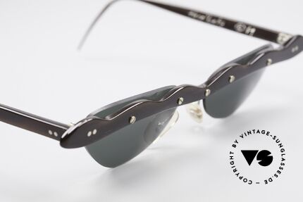 Theo Belgium Beta 80's Buffalo Horn Sunglasses, never worn, one of a kind; Theo frame for all who dare!, Made for Women