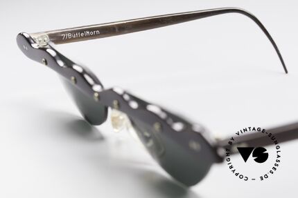 Theo Belgium Beta 80's Buffalo Horn Sunglasses, Size: extra large, Made for Women