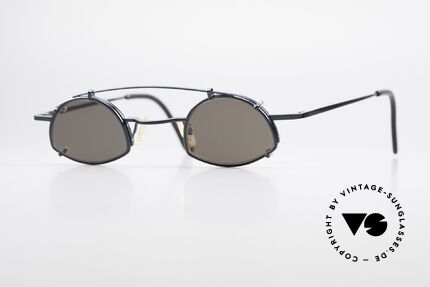Theo Belgium Poco Small Frame With Clip On, vintage THEO Belgium eyeglass-frame with Sun-Clip, Made for Men and Women