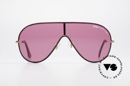 Bausch & Lomb Wings Rare Pink Leather Shades, very rare designer sunglasses with a single shade, Made for Men and Women