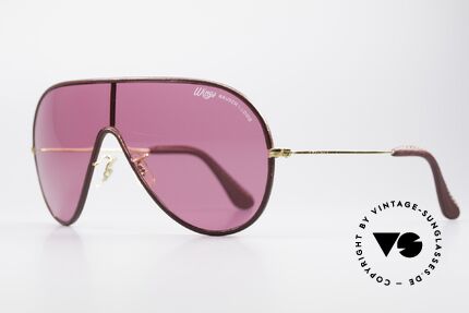 Bausch & Lomb Wings Rare Pink Leather Shades, precious limited LEATHER EDITION with pink lens, Made for Men and Women