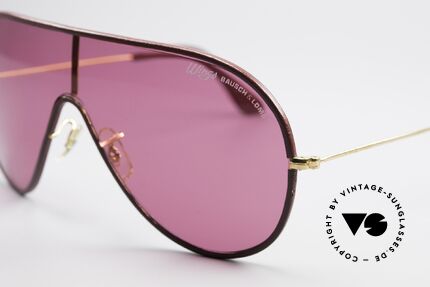 Bausch & Lomb Wings Rare Pink Leather Shades, never worn, NOS (like all our vintage B&L eyewear), Made for Men and Women