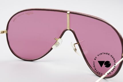 Bausch & Lomb Wings Rare Pink Leather Shades, reduced to 199€ (small scratches on frame & lens), Made for Men and Women