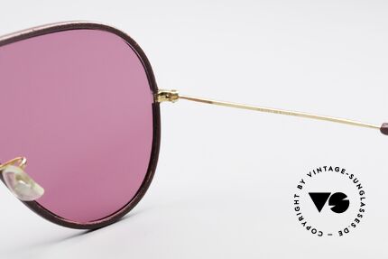 Bausch & Lomb Wings Rare Pink Leather Shades, Size: large, Made for Men and Women