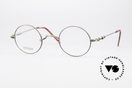Matsuda 2869 90's Vintage Glasses Round, 90's vintage designer eyeglasses by Matsuda, Japan, Made for Men and Women Matsuda 2869 90's Vintage Glasses Round, 90's vintage designer eyeglasses by Matsuda, Japan, Made for Men and Women
