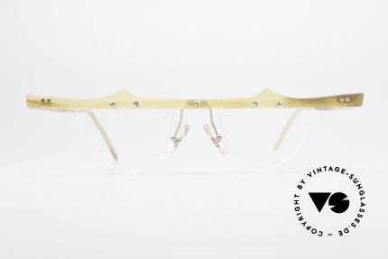 Theo Belgium Eta Heart Glasses Buffalo Horn, founded in 1989 as 'anti mainstream' eyewear / glasses, Made for Women