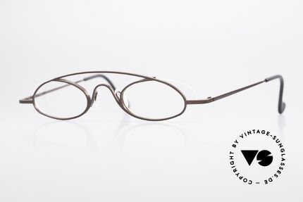 Theo Belgium Hababa Rimless Rimmed Frame Oval, vintage THEO Belgium eyeglass-frame from app. 1997, Made for Men and Women
