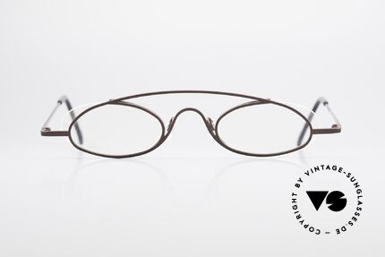 Theo Belgium Hababa Rimless Rimmed Frame Oval, fancy model: "rimless" & "rimmed" at the same time, Made for Men and Women