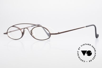 Theo Belgium Hababa Rimless Rimmed Frame Oval, lenses are fixed with a nylor thread (on the backside), Made for Men and Women