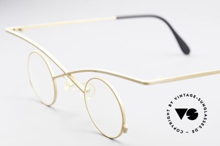 Theo Belgium Dessa Crazy Vintage Eyeglasses, crazy 1990's metal eyeglasses in top-quality; art object!, Made for Men and Women