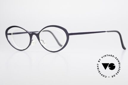 Theo Belgium LuLu Rimless Cateye Glasses 90's, lenses are fixed with a nylor thread (Cat's eye style), Made for Women