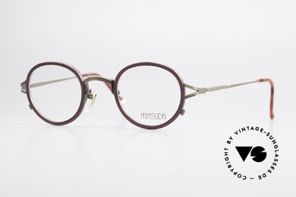Matsuda 2835 Round 90's Eyeglass-Frame, 90's vintage designer eyeglasses by Matsuda, Japan, Made for Men and Women