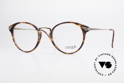 Matsuda 2805 Vintage Glasses Panto Style, vintage Matsuda designer eyeglasses from the 90s, Made for Men and Women
