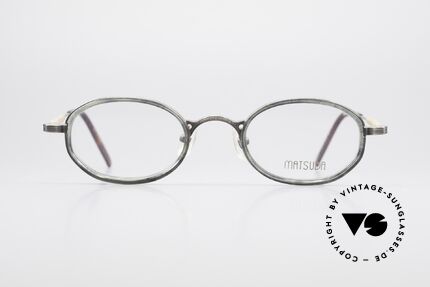 Matsuda 10402 Oval Vintage Eyeglass-Frame, vintage Matsuda designer eyeglasses from the 90s, Made for Men and Women