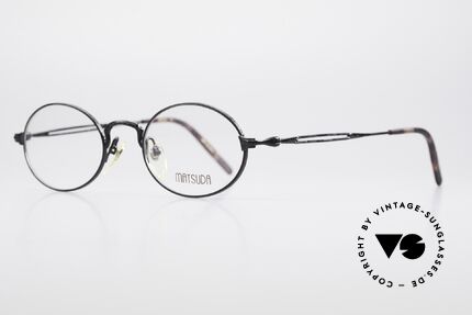 Matsuda 2876 Rare Vintage Eyeglasses Oval, the full frame is decorated with costly engravings, Made for Men and Women