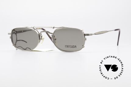 Matsuda 10109 Sun Clip On Frame Vintage, vintage Matsuda designer eyeglasses from the mid 90's, Made for Men