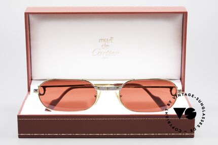 Cartier MUST Santos - M Luxury Sunglasses 3D Red, the red "FUN" sun lenses can be replaced optionally!, Made for Men Cartier MUST Santos - M Luxury Sunglasses 3D Red, the red "FUN" sun lenses can be replaced optionally!, Made for Men