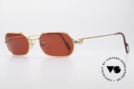 Cartier MUST LC - M 3D Red Luxury Sunglasses, 22ct gold-plated frame (like all old Cartier originals), Made for Men