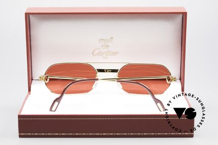Cartier MUST LC - M 3D Red Luxury Sunglasses, unworn with orig. packing (very rare in this condition), Made for Men