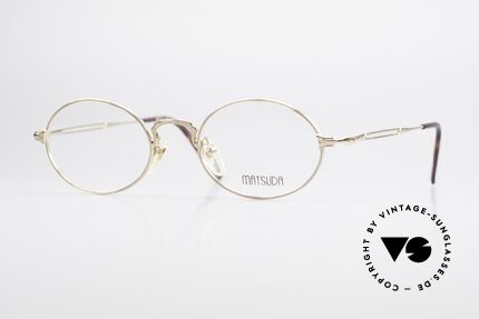 Matsuda 2876 Rare Oval Vintage Eyeglasses, vintage Matsuda designer eyeglasses from the 90s, Made for Men and Women