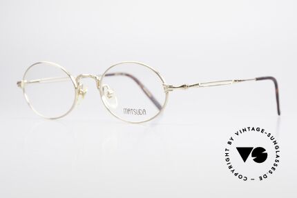 Matsuda 2876 Rare Oval Vintage Eyeglasses, the full frame is decorated with costly engravings, Made for Men and Women