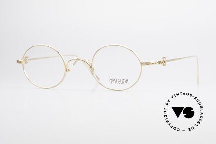 Matsuda 10107 Vintage Eyeglasses Round 90s, round vintage eyeglasses by Matsuda from the early 90s, Made for Men and Women