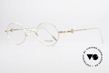 Matsuda 10107 Vintage Eyeglasses Round 90s, made with attention to detail (check all the engravings), Made for Men and Women
