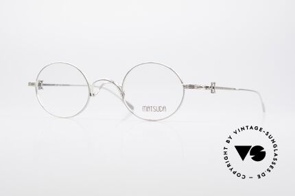 Matsuda 10107 90s Vintage Eyeglasses Round, round vintage eyeglasses by Matsuda from the early 90s, Made for Men and Women