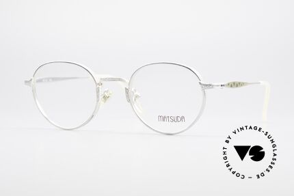 Matsuda 2858 Round Vintage Designer Frame, round vintage eyeglasses by Matsuda from the early 90s, Made for Men and Women