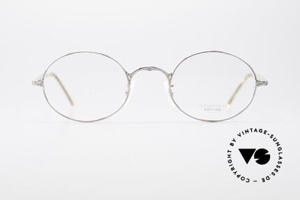 Oliver Peoples OP50V Oval 90's Eyeglasses Vintage, metal frame front with interesting / costly chasing, Made for Men and Women