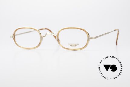 Oliver Peoples Fred Vintage Designer Frame Oval, vintage Oliver Peoples eyeglasses from the late 1990's, Made for Men and Women