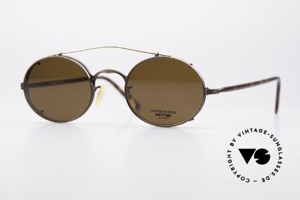 Oliver Peoples 5OVBR Vintage Frame With Clip On, vintage Oliver Peoples sunglasses from the mid 90's, Made for Men and Women