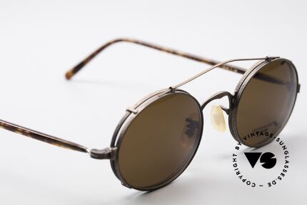 Oliver Peoples 5OVBR Vintage Frame With Clip On, unique frame finish: a kind of bronze/copper metallic, Made for Men and Women