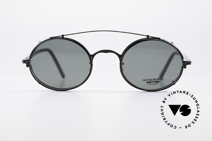 Oliver Peoples 68MBK Vintage Frame Sun Clip On, American luxury eyewear brand, established in 1986, Made for Men and Women