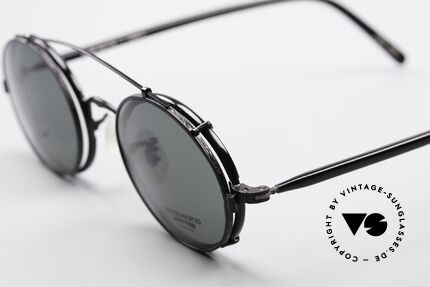 Oliver Peoples 68MBK Vintage Frame Sun Clip On, outstanding designer frame + sophisticated sun clip, Made for Men and Women