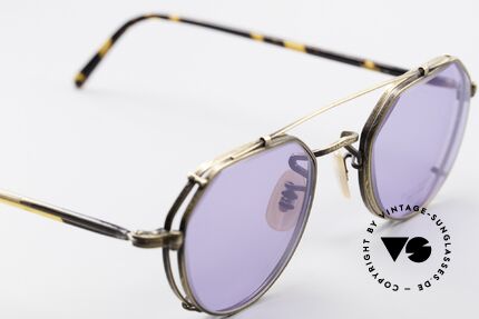 Oliver Peoples 12TAG Designer Frame Sun Clip On, unique frame finish: a kind of brass / "antique gold", Made for Men and Women