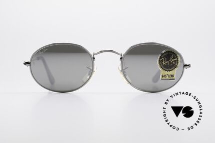 Ray Ban Classic Style I Mirrored B&L USA Sunglasses, oval vintage sunglasses with mirrored lenses, Made for Men and Women