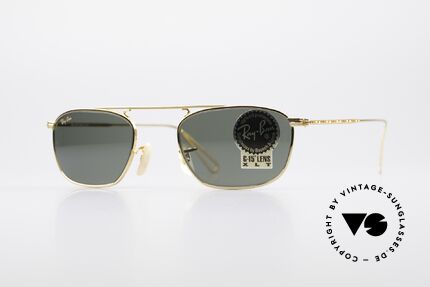 Ray Ban Vintage Square Old USA B&L Sunglasses, Ray-Ban sunglasses of the 'Vintage Metal Collection', Made for Men and Women
