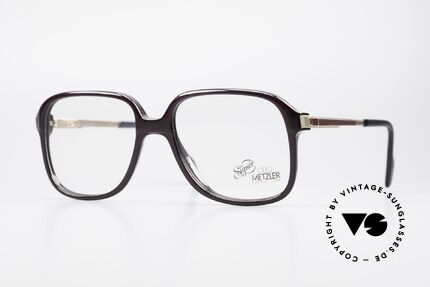 Metzler 0364 No Retro Glasses 80's Vintage, 1980's vintage Metzler glasses of the 'Signée' series, Made for Men