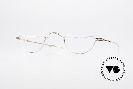Lunor - Telescopic Extendable Frame Solid Gold, Lunor: shortcut for French "Lunette d'Or" (gold glasses), Made for Men and Women