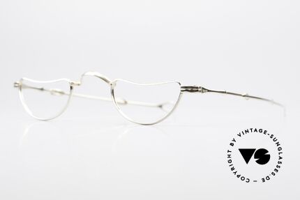 Lunor - Telescopic Extendable Frame Solid Gold, well-known for the "W-bridge" and cases made of wood, Made for Men and Women