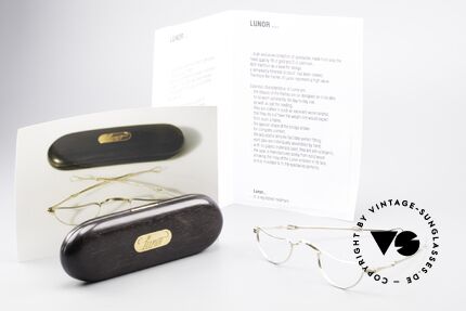 Lunor - Telescopic Extendable Frame Solid Gold, Size: extra small, Made for Men and Women
