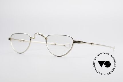 Lunor - Telescopic Extendable Solid Gold Frame, well-known for the "W-bridge" and cases made of wood, Made for Men and Women