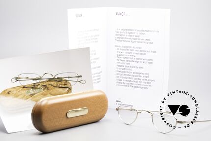 Lunor - Telescopic Extendable Solid Gold Frame, Size: extra small, Made for Men and Women