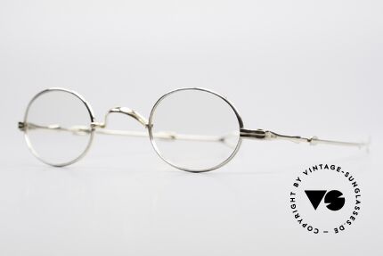 Lunor - Telescopic Extendable 16ct Gold Frame, well-known for the "W-bridge" and cases made of wood, Made for Men and Women
