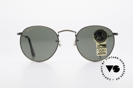 Ray Ban Round Metal 47 Small Round Vintage Shades, a timeless classic in high-end quality; made in USA, Made for Men and Women